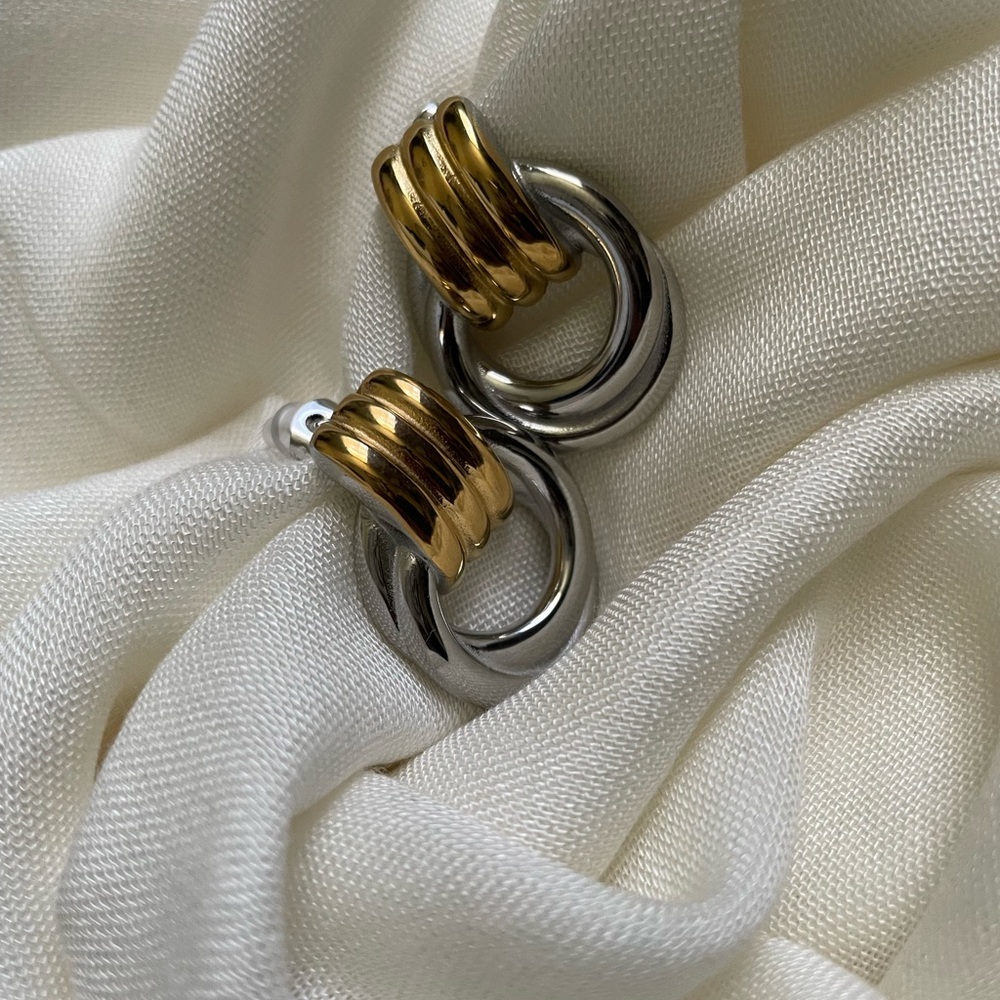 18K Gold-Plated Multicolor Knot Earrings